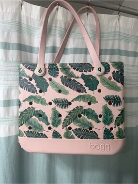 Pink palm baby bogg bag